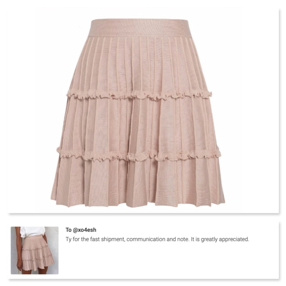 Pastel Pink Pleated High Waist Short Skirt - Picture 6 of 8